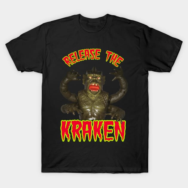 Release the Kraken - 80s Clash of the Titans Toy T-Shirt by MySideOfTheLaundryRoom